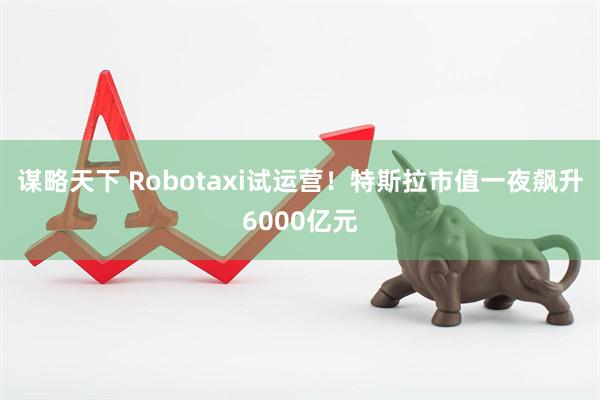 谋略天下 Robotaxi试运营！特斯拉市值一夜飙升6000亿元