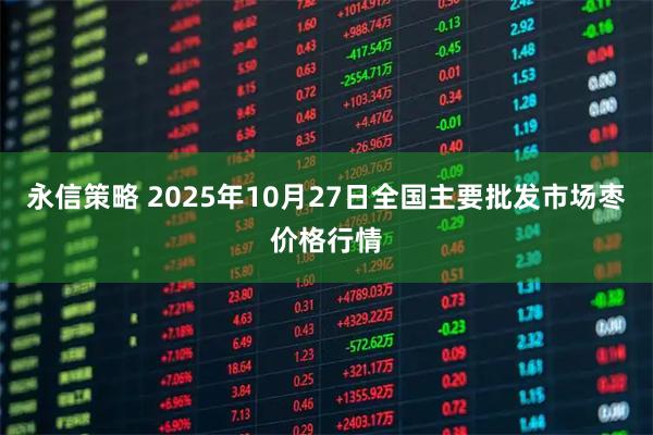 永信策略 2025年10月27日全国主要批发市场枣价格行情