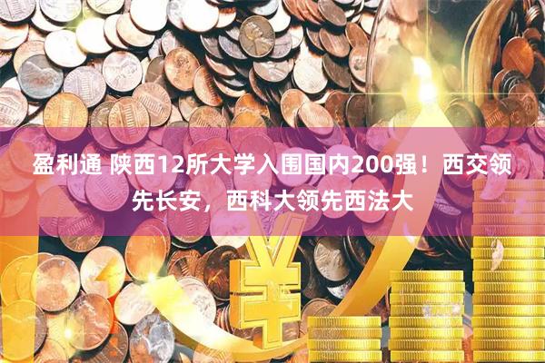 盈利通 陕西12所大学入围国内200强！西交领先长安，西科大领先西法大